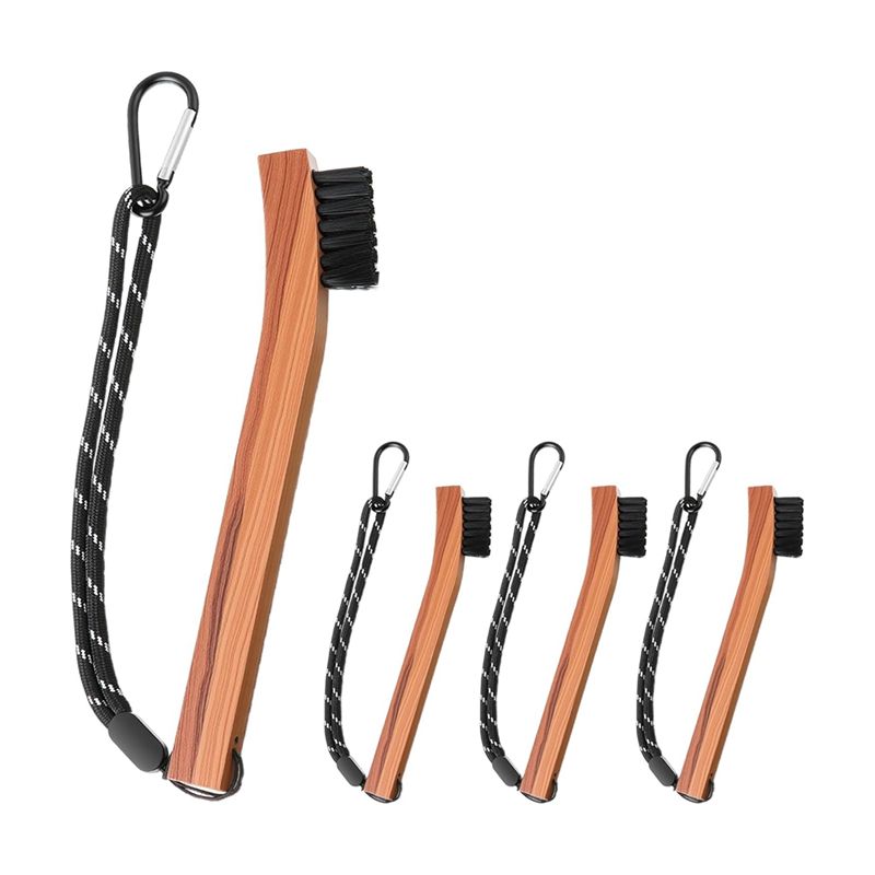 Golf Equipment Cheap - ゴルフブラシ クラブ溝クリーナー 4個パック ロープと金属製留め金付き ゴルフクリーニング用品アクセサリー