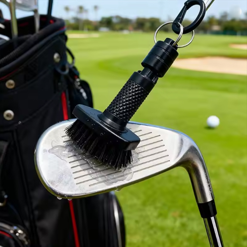 Golf Equipment Cheap - ゴルフクラブクリーニングブラシ、溝クリーナー、ミニゴルフクラブブラシ、マグネット式クイックリリースゴルフアクセサリー