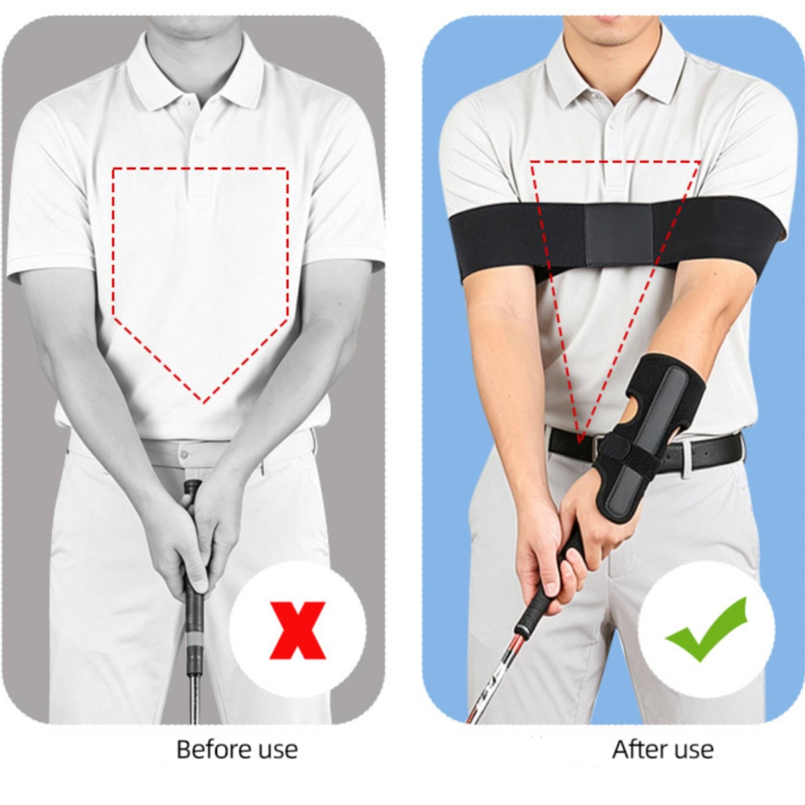 ゴルフスイングアシストストラップ アルミニウムストリップ付き - Training Aid Swing のレビューと価格