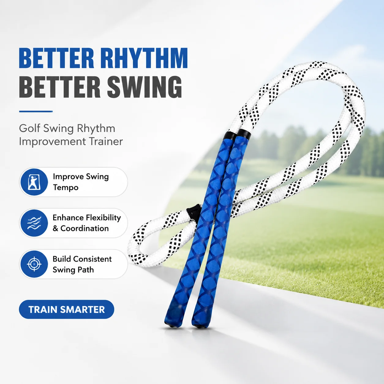 ゴルフスイングリズム改善トレーナー 室内トレーニングロープ  - Training Aid Swing のレビューと価格