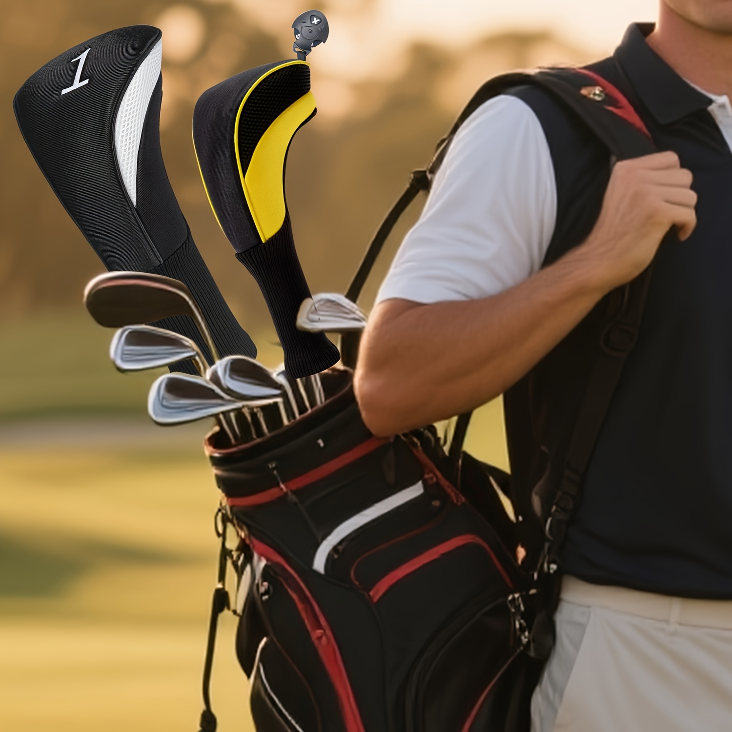 ゴルフクラブヘッドカバー5個セット、柔らかい裏地で保護、通気 - Golf Equipment Suppliers のレビューと価格
